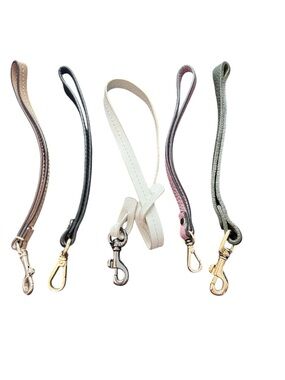 Mixed Leather Strap Key/Bag Wristlets - Assorted Colors, Set of 5